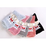 Wholesale - 10pcs/Lot Cartoon Women Winter Thickened Woolen Socks Room Socks -- Bear Mixed Colors