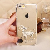 Wholesale - Ultra-thin Lovely Sheep Swarovski Diamond Phone Cover Protect Case for Apple iPhone 6 / 6 Plus 