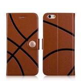 Wholesale - Momax Sport Cases Flip Cover Case for Apple Iphone 6 for 4.7inch Basketball