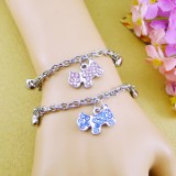 Wholesale - Jewelry Lovers Bracelets Created Infinity Charm Chain Set Auger Puppy Couple Bangles 2Pcs Set