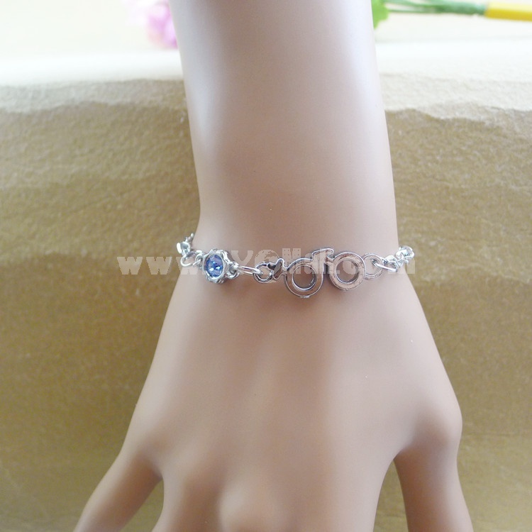 Jewelry Lovers Bracelets Created Infinity Charm Chain Symbols Of Love Couple Bangles 2Pcs Set