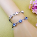 Wholesale - Jewelry Lovers Bracelets Created Infinity Charm Chain Drill Love Couple Bangles 2Pcs Set