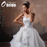 Wholesale - Ball Gown Strapless Sweetheart Chapel Train Wedding Dresses with Beaded Applique