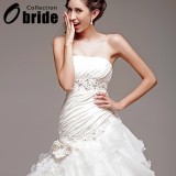 Wholesale - Mermaid Strapless Sweetheart Wedding Dresses with Beaded Applique