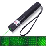 wholesale - 2000MW Ultra Power Green Light Laser Pen Pointer with Starry Projection and Safety Lock Can Light the Match / firecr