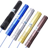 wholesale - 5W Ultra Power Blue Light Laser Pen Pointer Can Light the Cigarette and the Match, High Grade Aluminum Box Packing