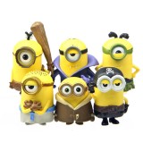 Wholesale - DESPICABLE ME 3 The Minions PVC Action Mini Figure Toys 6pcs Set 4.6-7.2cm/1.8-2.8inch Tall