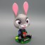 Zootopia Judy Hopps Shaking Head Action Figure PVC Toys Cute Movie Characters Car Decorations 13CM/5Inch Tall