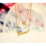 Wholesale - Wanying Elegant Heart Shape Princess Pattern Alloy Choker (600041)