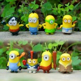 wholesale - DESPICABLE ME 3 The Minions PVC Action Mini Figure Toys 8pcs Set 5cm/2inch Tall