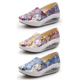 Wholesale - Women's Canvas Platforms Slip On Sneakers Athletic Air Cushion Walking Shoes 1555