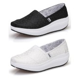 Wholesale - Women's Canvas Platform Slip On Sneakers Athletic Walking Shoes 1720