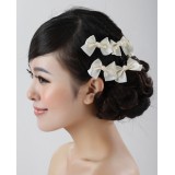 Wholesale - White Bow Wedding Headpiece