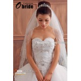 Wholesale - Two Layers Wedding Bridal Veil With Beading 