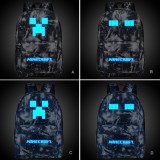 wholesale - Minecraft Creeper Luminous Lightning Fashionable Backpacks Shoulder Rucksacks Schoolbags
