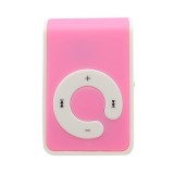 Wholesale - Micro SD/TF Card USB Rechargeable Mini Clip MP3 Player - Pink