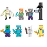 wholesale - 8Pcs Set MineCraft Building Blocks Steve Mini Figure Toys 81033