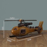 Wholesale - 12 Inches Handmade Wooden Retro Classic Helicopter Models Decrations A
