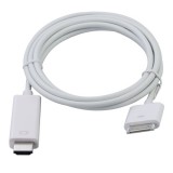 Wholesale - Appro.1.8m Length HDMI Conversion Cable for Apple iPhone 4/4S iPad iPod Touch-White