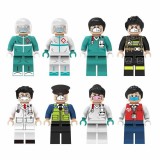 Wholesale - 8Pcs Urban Professionals Medical Staffs Minifigures Building Blocks Mini figures Bricks Toys M8074