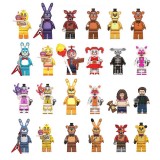 wholesale - 24-Pack WM Blocks Five Nights At Freddy's FNAF Building Block Mini Figures Kids Toys Set