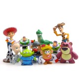 wholesale - 10Pcs Toy Story Action Figures Andy Woody Buzz Lightyear Squeeze Aliens Mini Figurines PVC Kids Toys Kit