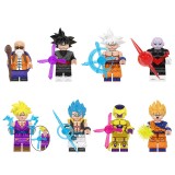 wholesale - 8Pcs Set Dragon Ball Master Roshi Goku Gohan Jiren Building Blocks Mini Figures Kids Toys WM6178