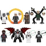 wholesale - 8Pcs Super Heroes Mr Negative Black Cat Kraven Dr Octopus Venom Building Blocks Mini Action Figure Toys G0162