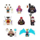 Wholesale - 8Pcs One Piece Building Blocks Enel Reiju Kaidou Mini Action Figures DIY Bricks Kids Toys Set WM6188