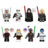 Wholesale - 8Pcs Star Wars Building Blocks Ahsoka Thrawn Baylan Mini Figures Set Bricks Toys WM6174