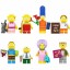 8Pcs The Simpsons Building Blocks Lisa Marge Martin Mini Action Figures DIY Bricks Kids Toys Set SP1016