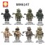 8Pcs Military Special Forces Building Blocks Mini Figures Toys Set with Weapons and Accessories WM6147