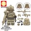 8Pcs Military Special Forces Building Blocks Mini Figures Toys Set with Weapons and Accessories WM6147