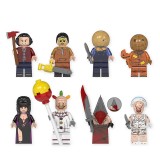 wholesale - 8Pcs Halloween Series Building Blocks Jack Chainsaw Jason Sam Mini Figures Assembly Bricks Toys WM6101