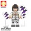 8Pcs JOJO Anime Building Blocks Kujo Joseph Giorno Mini Action Figures DIY Bricks Kids Toys Set WM6161