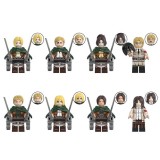 Wholesale - 8Pcs Scout Legion Building Blocks Annie Erwin Hange Mini Action Figures DIY Bricks Kids Toys Set WM6165