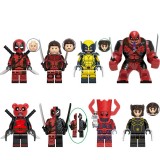 Wholesale - 8Pcs Super Heroes Deadpool Building Blocks Mini Action Figures Bricks Kids Toys Set G0172