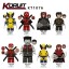 8Pcs Super Heroes Building Blocks Deadpool Wolverine Mini Action Figures Bricks Kids Toys Set KT1076