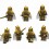 7Pcs Game of Thrones Building Blocks Gold Mini Action Figures Bricks Kids Toys Set KT1001