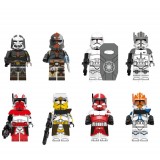 Wholesale - 8Pcs Star Wars Wrecker Hunter Building Blocks Mini Action Figures Bricks Kids Toys Set G0117