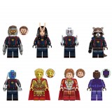 Wholesale - 8Pcs Super Heroes Guardians of the Galaxy Building Blocks Mini Action Figures Bricks Kids Toys Set G0114