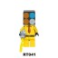 8Pcs Skibidi Toilet Building Blocks Gold Mini Action Figures Bricks Kids Toys Set RT038-045