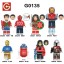 8Pcs Super Heroes Santa Series Building Blocks Mini Action Figures Bricks Kids Toys Set G0135