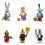 6Pcs Bugs Bunny Series Building Blocks Mini Action Figures Bricks Kids Toys Set 91001-91006
