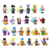 wholesale - 24Pcs WM Blocks Dragon Ball Anime Building Blocks DIY Mini Action Figures Bricks Kids Toys Set