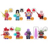 wholesale - 8Pcs Dragon Ball Building Blocks Android Vegeta Jiren Mini Action Figures Set Educational Kids Toys WM6181