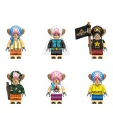 wholesale - 6Pcs One Piece Chooper Building Blocks Mini Action Figures Kids Toys Set G0171