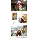 Wholesale - Cute bowknot knitted warm cap contrast color designed 