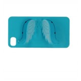 Wholesale - Hard Plastic Angel Back Cover Case Back Protector Phone Stand with an Invisible Screem Protector For iPhone 4G/4S-Bl