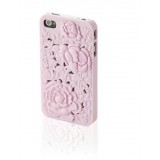 Wholesale - Stylish Rose Decorated PC Hard Plastic Back Cover Back Protector for iPhone4/4S-Pink